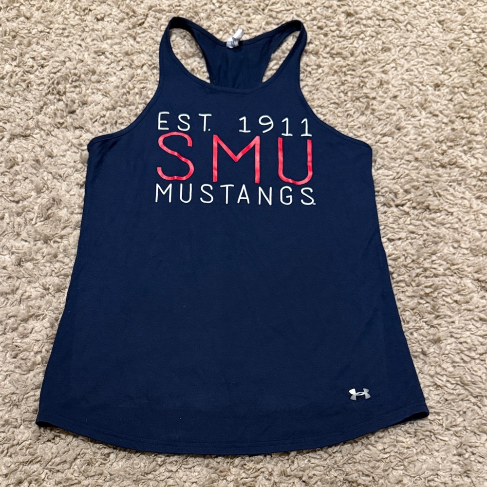 Under Armour Women’s Navy Blue SMU Tank Top Medium